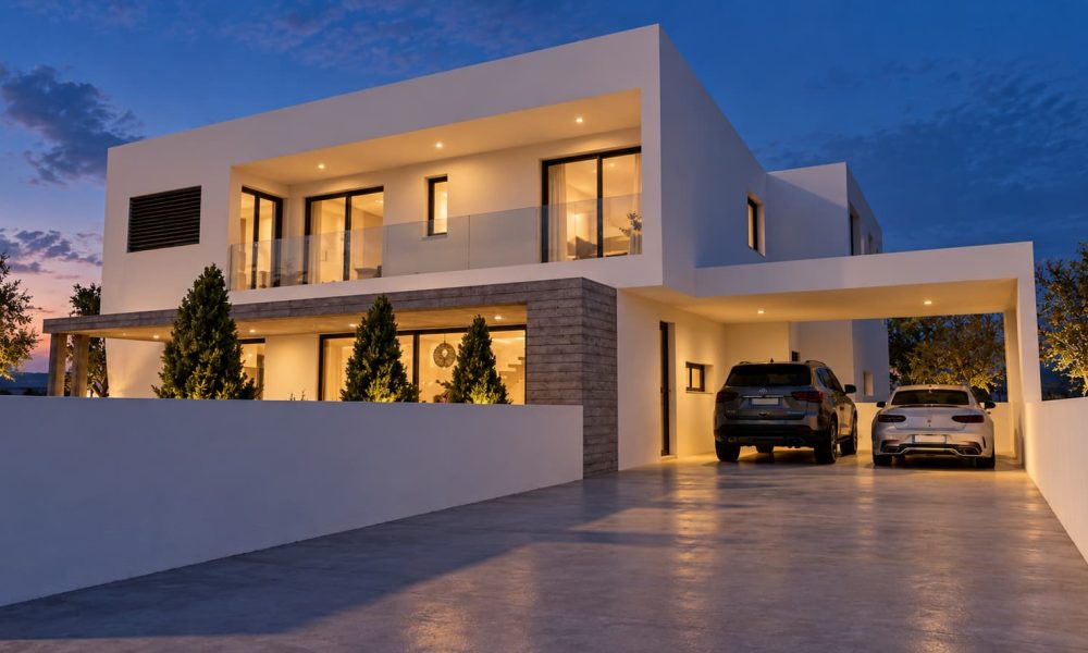 Modern Villa at Blue Hour Modern Villa at Blue Hour